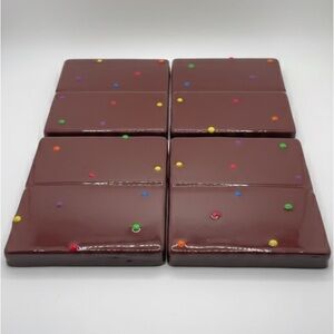 Cosmic Brownie Coaster Set - Handmade - Brown - Set of 4